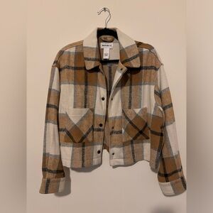 Oversized plaid shacket